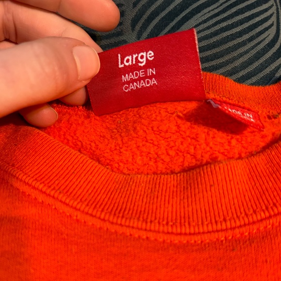 Supreme Dark Orange Letter Arc Crewneck Sweater Men’s Large - Picture 4 of 11